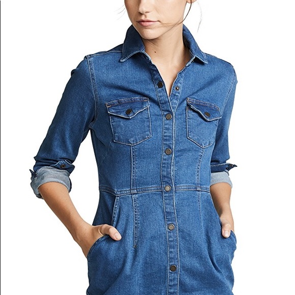 Free People Dynomite in Denim Mini Dress - Picture 3 of 7